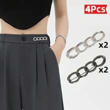 1pc/2pcs/3pcs/4pcs/6pcs Versatile Detachable Metal Waist Clincher Pins For Pants, Jeans, Fashionable Adjustable Waistband Buckle Clips, No Sewing Needed To Tighten Waistline, Anti-Escape, Also For Dress Cuffs