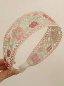 3 Elegant And Versatile Embroidered Flower Headbands For Women, Suitable For Daily Commuting To School, Work At The Beach, Vacation, Gatherings, Holidays, Gifts For Mother's Day, Hair Band, Hair Hoop