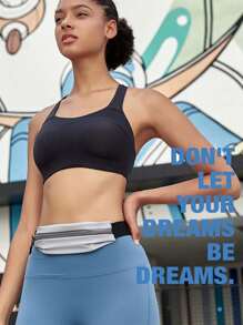 Large 7 Inch Phone Sweat-Resistant Drawstring Reflective Zipper Running Waist Pack