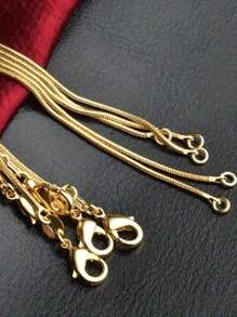 5 Peças Conjunto de Colares de Corrente de Cobra Prateada de Cobre de Alta Qualidade com Corrente de Clavícula e Conjunto de Joias de Corrente de Osso de Cobra Minimalista de 18-30 Polegadas para Férias e Moda