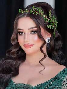 1 pieza Diadema de novia con cristales brillantes, estilo europeo, adecuada para fiesta de cumpleaños, banquete, HP21