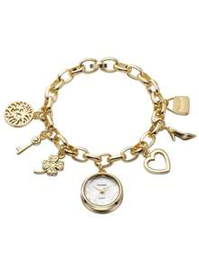 1pc Women's Fashionable Jewelry Bracelet Watch, Elegant Minimalist Quartz Watch, Versatile For Gifts Or Daily Wear - Gold - View 7