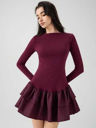 HZXVIC Nuevo vestido corto elegante de primavera para mujer que realza la cintura