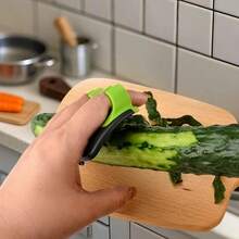 2-Piece Stainless Steel Double Finger Vegetable Peeler - A Multifunctional Kitchen Tool Designed Ergonomically For Fruits, Vegetables, Potatoes, Tomatoes, Vegetable Processing, Ergonomic Kitchen Tools, And Plastic Handles,Compact And Lightweight - 綠色 - 查看 8