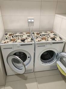 1pc Coffee Machine Absorbent Drip Mat, 5mm Thick Square Silica Gel Drying Pad, Quick Drying Protective Dish Drying Mat, Suitable For Washing Machine, Dryer, Kitchen And Bathroom, Modern Practical Pad, Absorb Grey Water, Ideal Gift, Washing Machine Dust Cover, Bedside Cabinet, Refrigerator, Countertop Mat, Multi-Purpose Washing Machine Top Cover Mat