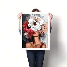 طقم الرسم بالأرقام بالألوان الأكريليكية DIY ، 40 * 50 سم ، يشمل الألوان والفرش. رائع للتخفيف من التوتر ، الرسم بالأرقام ، الأعمال اليدوية ، الزهور والموضوعات النسائية لديكور الحائط ، ديكور المنزل. هدية مثالية للأصدقاء والمبتدئين ، بدون إطار. - متعدد الألوان - مشاهدة 4