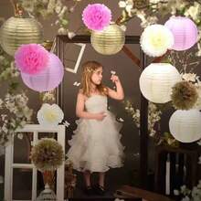 16 قطعة مجموعة كرات الورد الملونة - ديكور لحفلات الزفاف وعيد الميلاد | أزهار ورقية فاخرة لعيد الحب المهرجانات ديكورات جدار خلفية النافذة (مجموعة كرات الورد الأوروبية الأمريكية INS)'