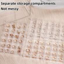 [ Thickened Transparent Jewelry Storage Box ] Large-Capacity Household Organizing Box, Dust-Proof Storage Box For Earrings And Necklaces, Drawer-Style Jewelry Box, One Compartment For Each Item, For Organization And Storage For Women Storage Organizer Travel Essentials Back To School Dormitory Storage