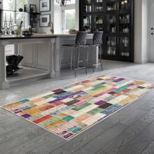 Alfombra turca Inci de impresión digital HECHA EN TURQUÍA - Alfombra suave, lavable con respaldo de fieltro antideslizante - Felpudo decorativo moderno, adecuado para sala de estar, dormitorio, pasillo o entrada - Disponible en 7 tamaños (50 * 60, 50 * 80, 60 * 100, 80 * 120, 80 * 150, 80 * 200, 80 * 300 cm). Diseño de secado rápido, muy absorbente, suave y cómodo. Apto para uso tanto en interiores como en exteriores