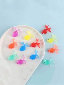 20/10 piezas Peces de goma suaves de colores surtidos, peces ornamentales flotantes, artículos esenciales de playa, accesorios de playa, flotador de piscina
