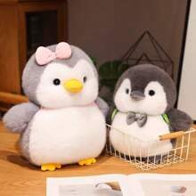 Lindo muñeco de peluche de pingüino, material suave, ideal para decoración de habitación, hogar, oficina o fiesta, regalo de cumpleaños y festividades