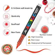 72/120/168 Colors Acrylic Paint Pens, Soft Brush Tip Acrylic Paint Markers,Quick-Drying Waterproof Acrylic Markers For Canvas, Rock Painting, Wood, Stone, Glass, Ceramic, Fabric Painting, DIY Crafts, School Supplies,Back To School