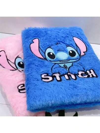 Disney Disney Stitch Plush Diary - Kawaii Cartoon Notebooks For Adults, Cute Stitch-Themed Journal For Daily Planning, Birthday Gift Ideas, Officially Licensed School & Office Supplies (1pc),School Supplies,Back To School