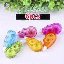 Juego de 6 cintas correctoras - Resina ABS, cinta de reparación rápida, colores tipo Morandi, adecuada para oficina, escuela, estudio, escritura y corrección de ortografía - Portátil y fácil de usar - Adecuada para estudiantes y trabajadores de oficina - Regalo de vuelta a clases - Multicolor - Ver 10