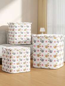 1/3 piezas Caja de almacenamiento con estilo de cremallera, caja de almacenamiento de gran capacidad, adecuada para guardar ropa, mantas, chaquetas de plumas, ropa de cama, caja de almacenamiento portátil, caja de almacenamiento decorativa, adecuada para dormitorios, armarios, tocadores, dormitorios, apilable, ahorro de espacio, no se ensucia fácilmente, fácil de abrir y cerrar