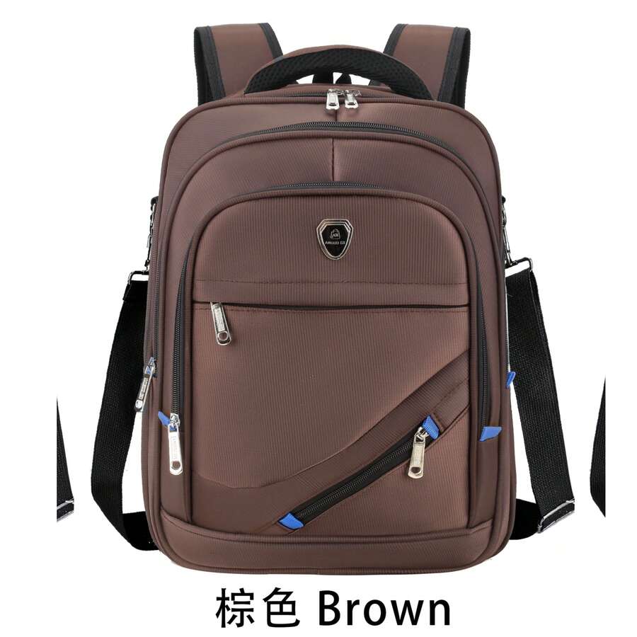 Mochila y portafolio para laptop mochila escolar y portafolio de negocios diseño profesional resistente para estudiantes y trabajadores almacenamiento gran capacidad - Marrón - Ver 1