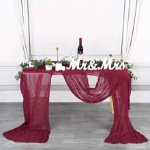 Set de 10 piezas Cheesecloth (tela de gasa) color burdeos como camino de mesa - Estilo país vintage bohemio, perfecto para bodas, despedidas de soltera y fiestas de cumpleaños
