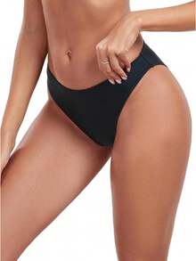 Women's Cheeky High Leg Bikini Bottom Mid Rise Swim Bottom - Orange Coconut Tree - View 9