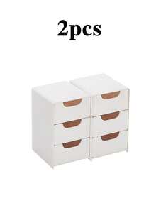 三合一迷你桌面收纳盒，带 3 个隔层，可存放珠宝、口红、化妆品，简易三层抽屉式收纳盒，桌面收纳盒，家居装饰礼品，适合女性，防紫外线旅行，适合指甲护理、隐形眼镜、样品、装饰品、小零件、美甲、节日