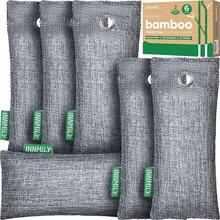 Absorbente de olores de carbón activado, paquete de 6 eliminadores de olores naturales de zapatos, bolsas purificadoras de aire de carbón de bambú, desodorante de tenis y absorbentes de humedad para - Paquete de 6 zapatos - Ver 2