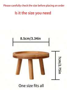 1pc Wooden Plant Stand Flower Pot Base Holder Stool High Stool Balcony Succulents Round Flower Shelf For Indoor Outdoor9(Pay Attention To The Size Before Placing An Orde)