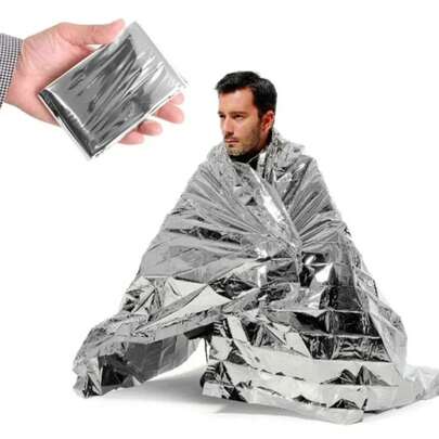 Kit 3 Cobertores Manta Térmica Aluminizada Para Emergência Aph Frio 4126