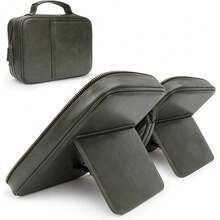 New Bible Covers For Men & Women, Bible Case Carrying Church Bag  Book Stand, Bible Bag  Handle, Zipper And Multi-Pockets For Scripture Study Bible Protector - Deep Grey Lear - View 1