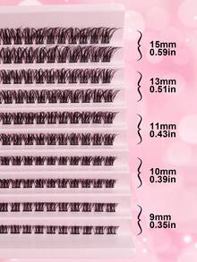 Asiteo 120pcs Delicate Individual Eyelash Extensions For DIY Eyelash Grafting, Natural Makeup Effect, Can Be Done At Home, Eyelash Cluster, Eyelash Tuft, Individual Eyelash, Eyelash, False Eyelash - Black - View 5