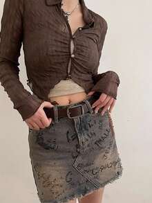 1 条男女通用复古针扣 PU 皮带，休闲，百搭，适合牛仔裤，男女皆宜，适合所有季节 - 彩色 - 查看 7