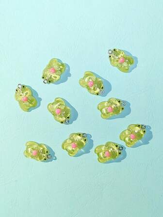 10pcs/set Cartoon Frog DIY Pendant