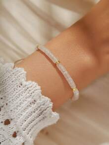 1 件不对称串珠手链，多色树脂材质，时尚复古节日手链，适合女士 - 手鍊 - 查看 13