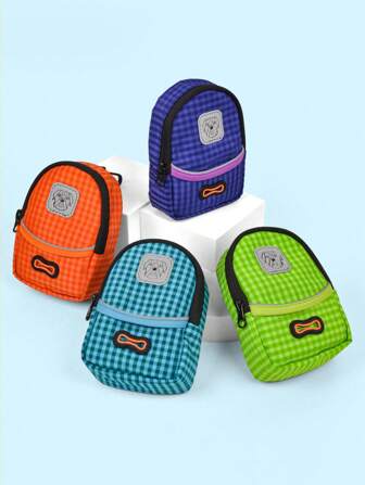 (热销新品) 格纹宠物训练奖励袋及便便袋收纳架，通用型可安装于各类牵引绳