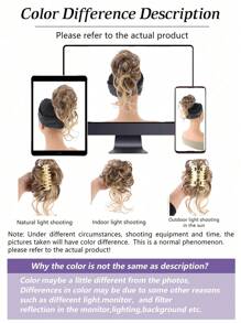 Synthetic Claw Chignon Women Messy Curly Fluffy Hair Bun Clip In Ponytail Hair Extensions Natural False Hairpieces