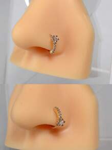 1 pièce Tragus Helix piercing Septum nez anneau goujons cristal zircone boucles d'oreilles pliable bijoux de corps pour les femmes