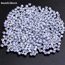 50-500 hạt ngọc lam trắng tự nhiên, phong cách Bohemian, kích thước 6mm-16mm, dùng để tự làm trang sức, vòng tay, dây chuyền, bông tai, móc khóa, công nghệ tách hạt. - Đen và trắng - Xem 17