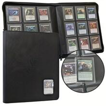 9-Pocket Top-Loading Binder, Fits 3" X 4" Rigid Cards, [Top-Loading Binder] 9-Pocket Top-Loading Binder | 20 Double-Sided Pages, Holds Up To 360 Cards | Black PU Leather | Compatible With 35lb TCG Cards | TCG Card Binder | Smooth Black Binder - Multicolor - View 8