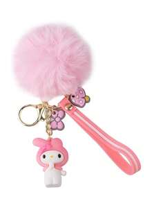 Sanrio حلقة مفاتيح مصنوعة من الحشو الناعم بشكل ساتيريو هيلو كيتي، حلقة مفاتيح جذابة، حلقة مفاتيح من سلسلة سيارات التصادم، حلقة مفاتيح من سلسلة طائرات كيوت، قلادة كورومي للحقيبة الظهر، تميمة دمية سينامورول للحقيبة، قلادة أنمي بوبوم بورين الأنيقة، هدية صغيرة كيوت، قلادة أنمي عصرية، مناسبة لمفاتيح السيارة وتميمات الحقائب المختلفة، هدية رائعة للعائلة والأصدقاء