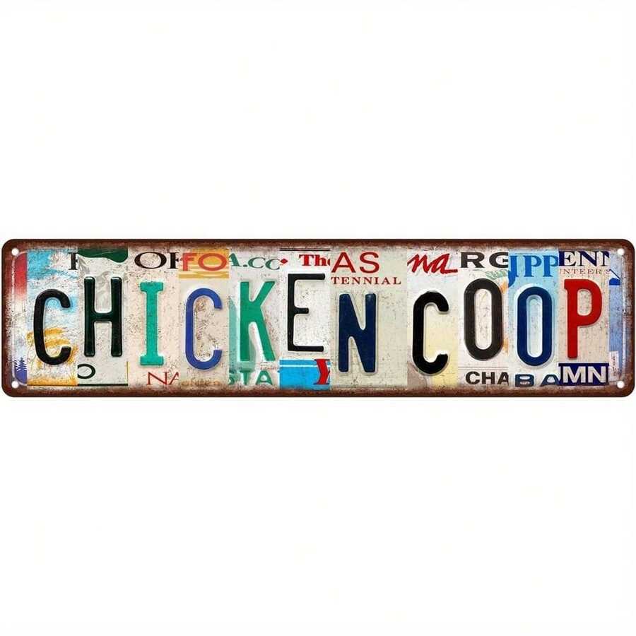 Vintage Metal Tin Sign - Rustic Street Style Wall Decor For Home, Outdoor, 16x4 Inches