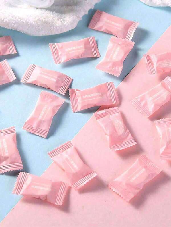 120-10 Pièces Lingettes Nettoyantes Faciales Compressées - Douces et luxueuses, sans alcool, idéales pour le démaquillage, convenant à tous les types de peau, se dissolvant rapidement, sans parfum, non tissées, compagnon de voyage parfait, douces mais efficaces, 100% jetables