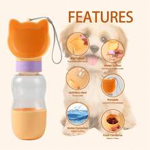 Dog Water Bottle With Food Container, Travel Puppy Water Bowl, Portable Pet Dispenser, Cat Walking And Hiking Dog Gift Outdoor Dog Water Bottle Dispenser - Multicolor - View 4