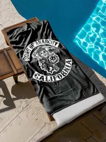 1 chiếc khăn tắm biển bằng sợi microfiber in hình đầu lâu California trong phim "Sons Of Anarchy" - Nhanh khô, chống gió, chống nắng, nhẹ, thích hợp cho du lịch, cắm trại, bãi biển, tiệc tùng - Thiết kế hiện đại, 250g/m², họa tiết đen trắng, vật dụng cần thiết cho bãi biển. - Nhiều màu - Xem 8