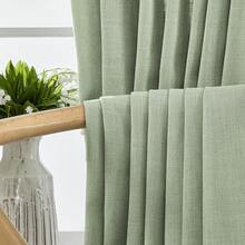 Sheer Curtains 84 Inches Long, White Curtains Living Room 2 Panels Set, Linen Curtains Window Privacy With Filtering (W52 X L84 Inch, Linen), Home Decor - 鼠尾草綠 - 查看 6