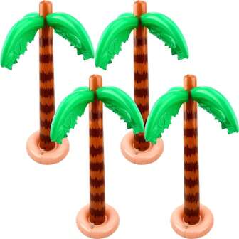 Inflatable Brown Palm Tree Beach Background Coconut Tree Toy, Suitable For Swimming Pool, Outdoor Party Decoration, Hawaii Theme Prop