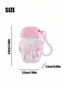 Pink Clear Empty Bottle Hand Sanitizer Bottling Bottle With Bow ,30ml,Travel ,Holder Hook Keychain, Pink Flip Cap ,Lid Reusable Portable Empty Bottle Refillable ,Cosmetic Container, Suitable For Liquid Lotion Cream,Travel Essentials Dorm Essentials,Suitable For Women, Mothers, Teachers, Friends, Students, Returning To School, And Teachers,Valentine's Day Gift,Mother's Day Gift,1 Oz (Approx. 28.3 G) - Pink - View 11