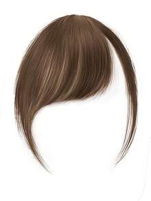 Synthetic Clip In Bangs Front Neat Black Brown Bangs Hairpiece Fake False Hair Piece Bangs Hairpiece Clip In Hair Extensions For Women Daily Wear Synthetic Wigs - Multicolor - View 11