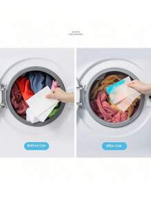 50 pièces - Tablettes de lessive absorbantes de couleur pour machine à laver, papier de lessive anti-taches et anti-mélange de couleurs, accessoires de lavage absorbant les couleurs, convient pour le nettoyage des draps, rideaux, vêtements et autres tissus, articles ménagers