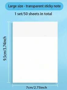 Waterproof Transparent Sticky Notes For Students' Postgraduate Entrance Exams, Key Markers, Sticky Stickers, Wrong Questions Can Be Written, Comments Can Be Made, Memos Can Be Made, And Sticky Notes Can Be Used School Supplies, Back To School