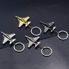 Llavero con modelo de avión de combate de aleación de zinc, sujeta llaves, regalo de aviación, accesorio de coche
