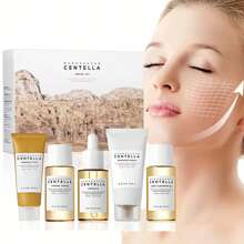 Set de cuidado de la piel de Centella Asiática de Madagascar- Esencia + Aceite Limpiador + Leche Limpiadora- Caja básica de cuidado de la piel, set de regalo, regalo para mujer