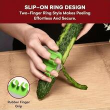 2-Piece Stainless Steel Double Finger Vegetable Peeler - A Multifunctional Kitchen Tool Designed Ergonomically For Fruits, Vegetables, Potatoes, Tomatoes, Vegetable Processing, Ergonomic Kitchen Tools, And Plastic Handles,Compact And Lightweight - 綠色 - 查看 9